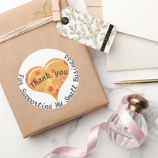 Autocollant Merci de soutenir ma petite entreprise (Cadeaux)