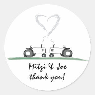 Autocollant Merci Mariage agricole