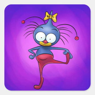 Autocollant mignon de bande dessinée