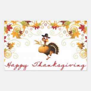 autocollant mignon de dinde de bon thanksgiving