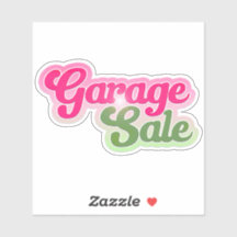 Autocollant Mignon de Vente de Garage