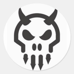 autocollant mini-crâne