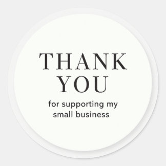 Autocollant minimal merci pour petite entreprise
