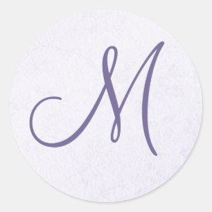 Autocollant Monogramme Lavande violette