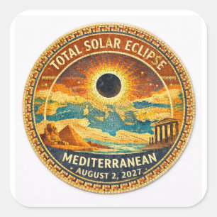 Autocollant Mosaic Éclipse solaire totale 2027