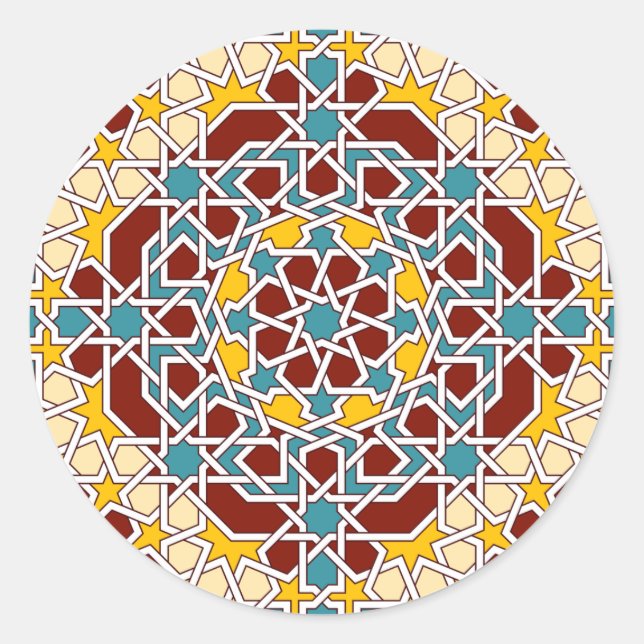 Autocollant motif géométrique islamique (Devant)