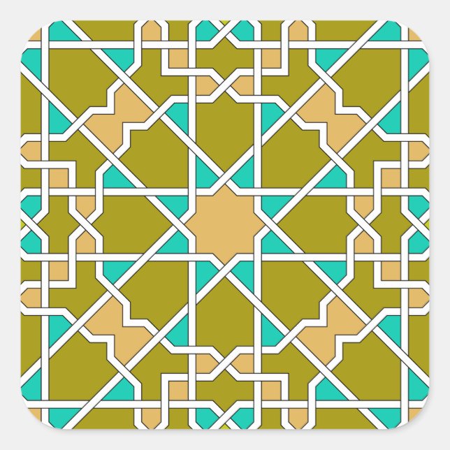 Autocollant motif géométrique islamique (Devant)