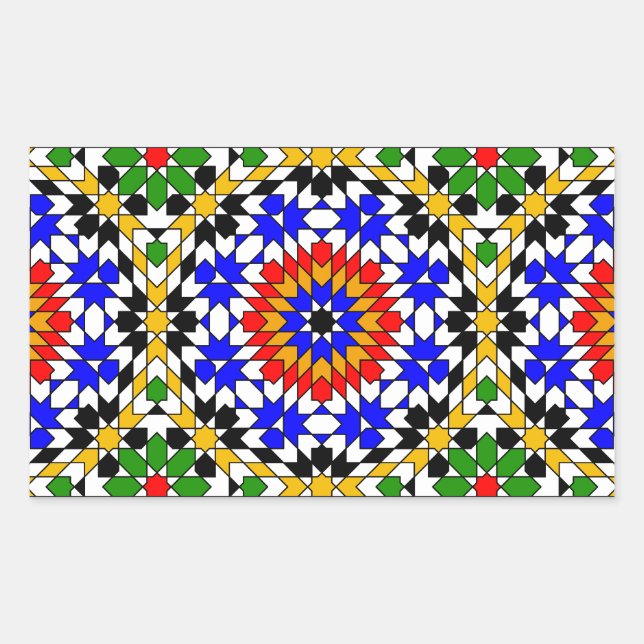 Autocollant motif géométrique islamique (Devant)