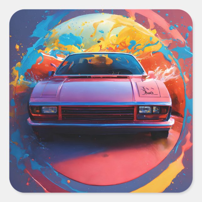 Autocollant multicouleur élégant (Devant)