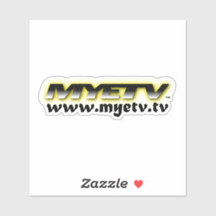 Autocollant MYETV portable (transparent/blanc)