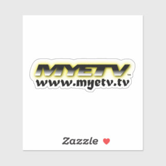 Autocollant MYETV portable (transparent/blanc)