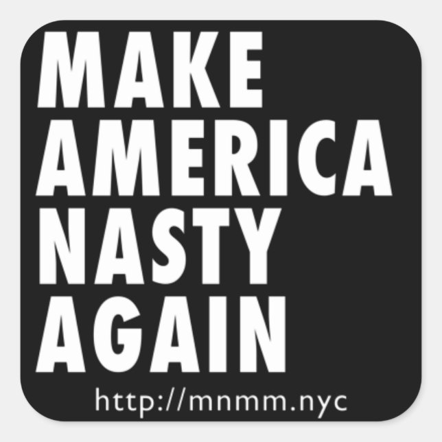 Autocollant Nasty America, 3 x 3 (Devant)