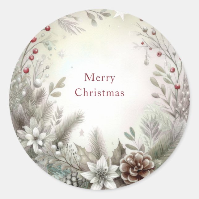 Autocollant Noël hiver (Devant)