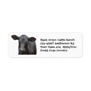 Autocollant noir de ferme ou de ranch de bétail