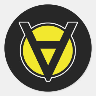 Autocollant noir et jaune volontaire Complet Ci