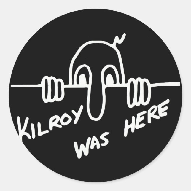 autocollant noir Kilroy (Devant)