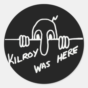 autocollant noir Kilroy