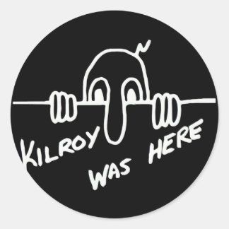 autocollant noir Kilroy
