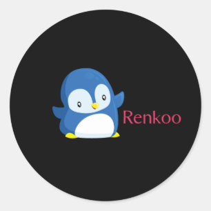 Autocollant noir Renkoo Penguin