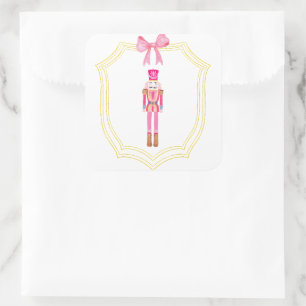 Autocollant noisette rose de Noël