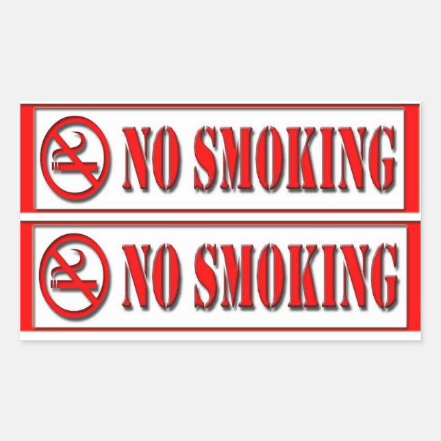 autocollant non-fumeurs de mot (Devant)