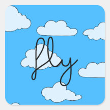 Autocollant Nuage Ciel Volant Mignon