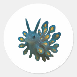 Autocollant Nudibranche Mouton de Mer Adorable - M
