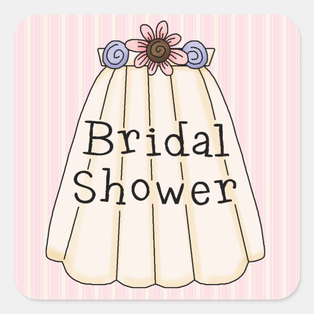 Autocollant nuptiale doux de Fête de la mariée de (Devant)