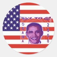 Autocollant OBAMA 2008