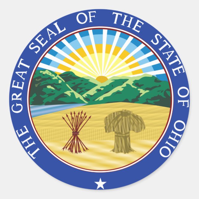 Autocollant Ohio State Seal (Devant)
