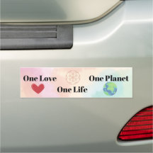 Autocollant One Love One Life One Planet