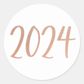 Autocollant or rose 2024 pour enveloppe ou faveurs