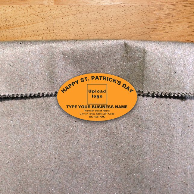Autocollant orange couleur Saint Patrick Business  (Créateur téléchargé)