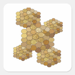 Autocollant original Gold SPARKLE impression