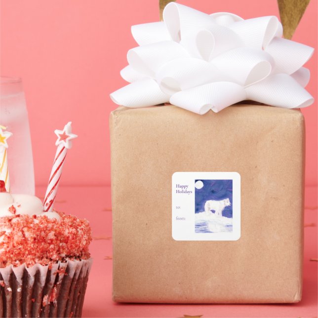 Autocollant Ours polaire de vacances (Fête)