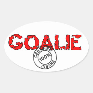 Autocollant Oval Insane Goalie