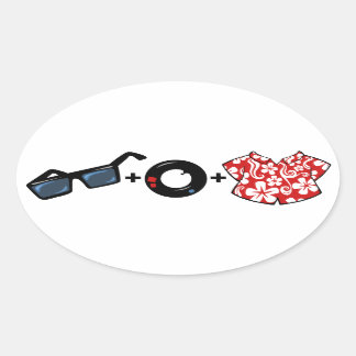 Autocollant Oval PB Math