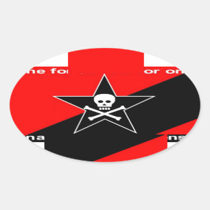 autocollant ovale anarchiste de guerre de classe