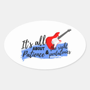 Autocollant ovale de guitare électrique
