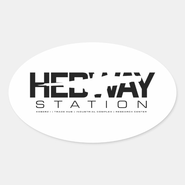 autocollant ovale de la station HEDWAY (Devant)