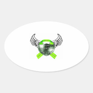 Autocollant ovale de logo