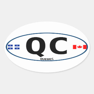 Autocollant ovale de style euro-québécois