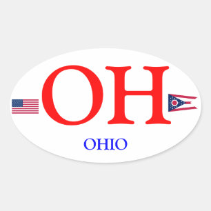 Autocollant ovale de style Ohio*