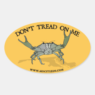 Autocollant ovale du crabe de Gadsden