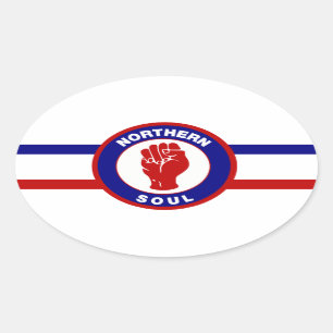 Autocollant ovale Northern Soul RWB Lines