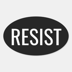 autocollant ovale RESIST
