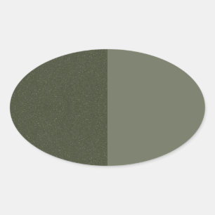 Autocollant ovale vert mousse Two-Tone – Personnal