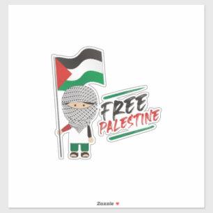Autocollant Palestine, Drapeau palestinien, Gaza