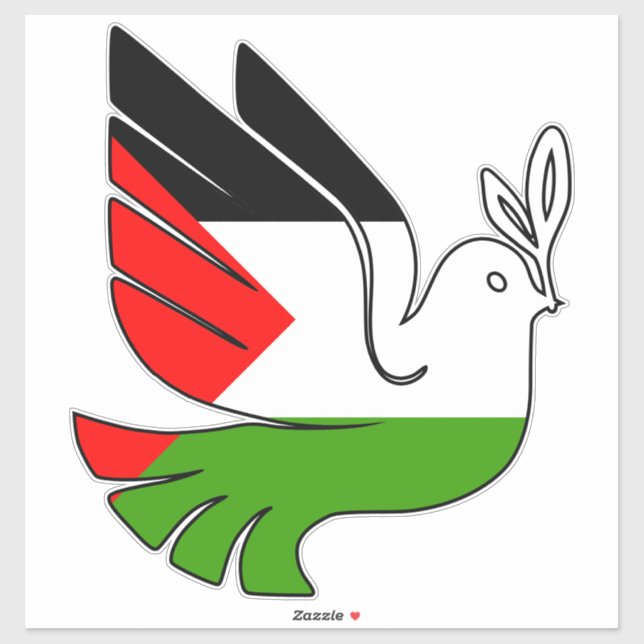 Autocollant Palestine Peace Car (Feuille)