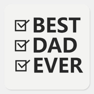 Autocollant Papa Simple Sans Serif Gras Meilleur